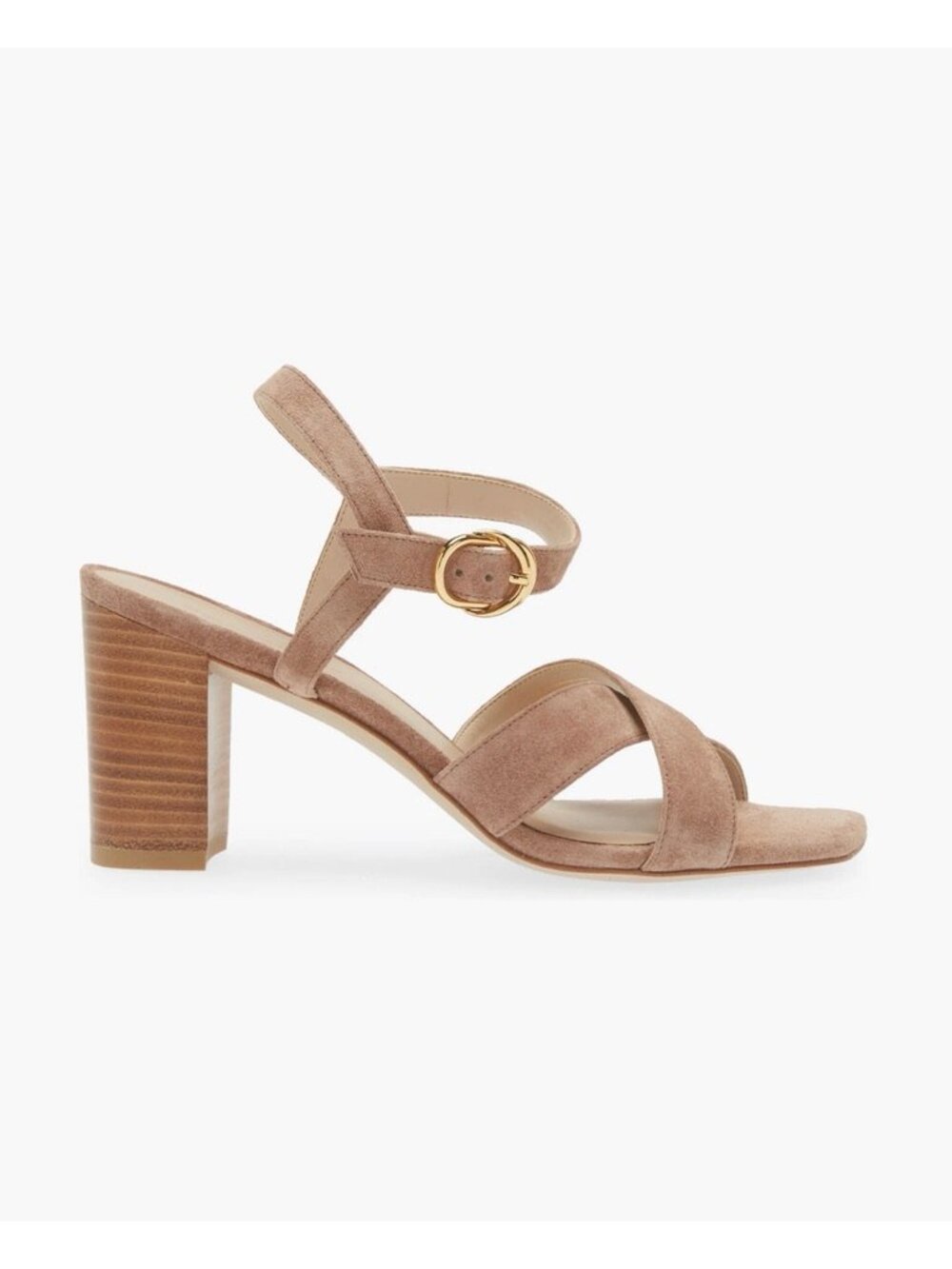 New Stuart Weitzman Analeigh 75 Sandal In Suede Sz 9.5